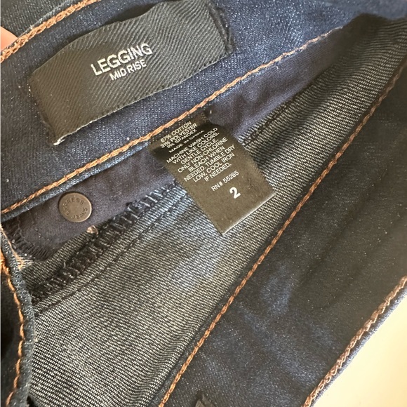 Express Denim Jegging Mid Rise Dark Wash - Picture 4 of 5
